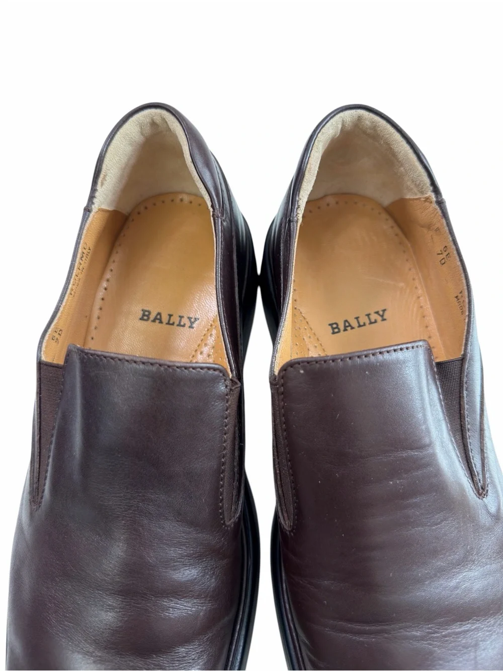 Bally Rolamo Leather Slip-On Loafers Dark Brown Men’s Size 7D